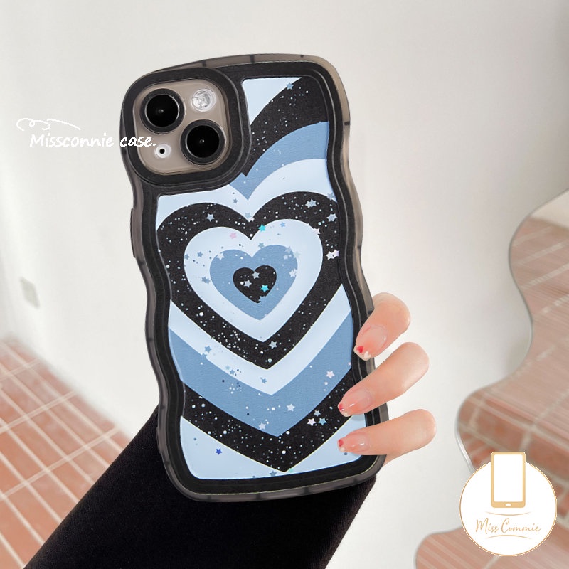 Fashion Gradient Love Heart Case Infinix Hot10 10s 9 20 11s 12i 10Lite 20s 8 12Pro Hot 10 9 11 12 Main Smart4 5 6 Plus Note 10Pro 12 G96 12Pro Wavy Edge Bling Stars Soft Tpu Cove