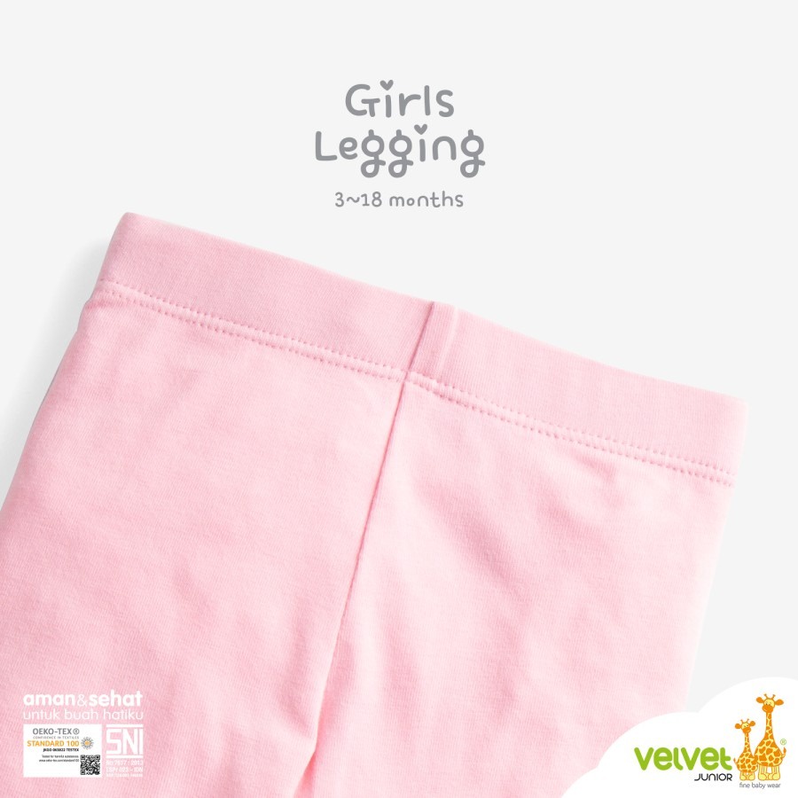 Velvet Junior - Baby Girls Legging | Solid Pink