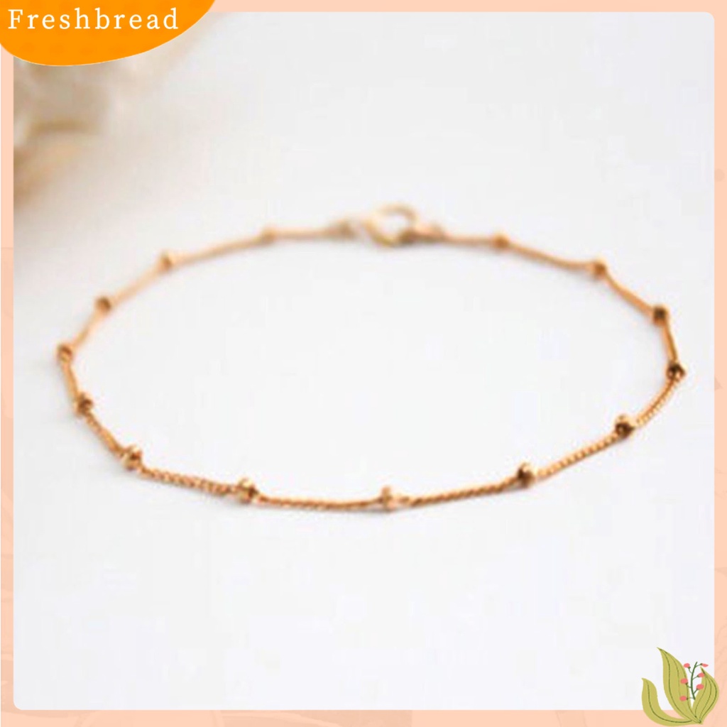 &lt; Freshbread &gt; Gelang Wanita Manik-Manik Kecil Warna Solid Rantai Tangan Tahan Korupsi Untuk Pakaian Sehari-Hari