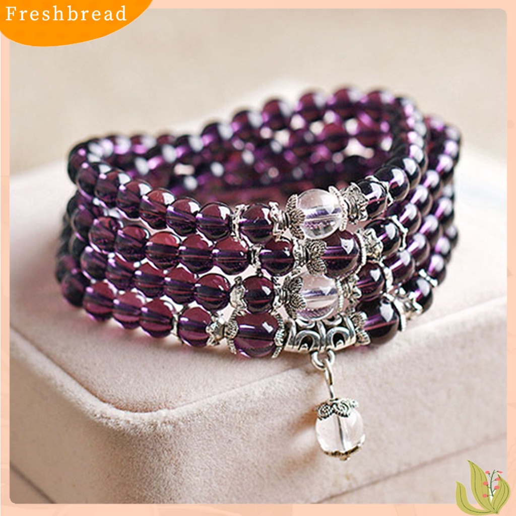 &lt; Freshbread &gt; Women Bracelet Stylish Clear Beads Gelang Rantai Wanita Kristal Imitasi Untuk Kehidupan Sehari-Hari