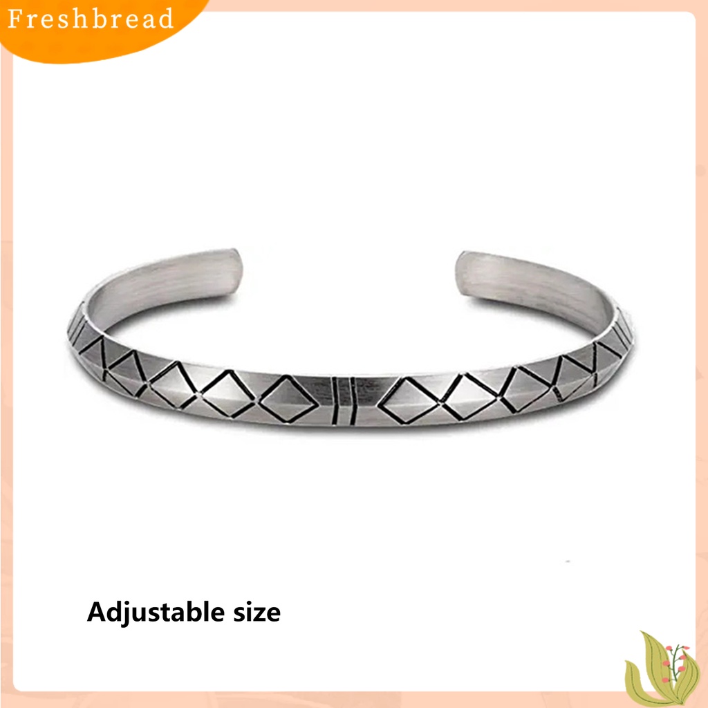 &lt; Freshbread &gt; Pria Gelang Bukaan Adjustable Warna Perak Twist Boho Pergelangan Tangan Dekorasi Mudah Dipakai Ikan Surat Melengkung Lengan Gelang Pria Perhiasan