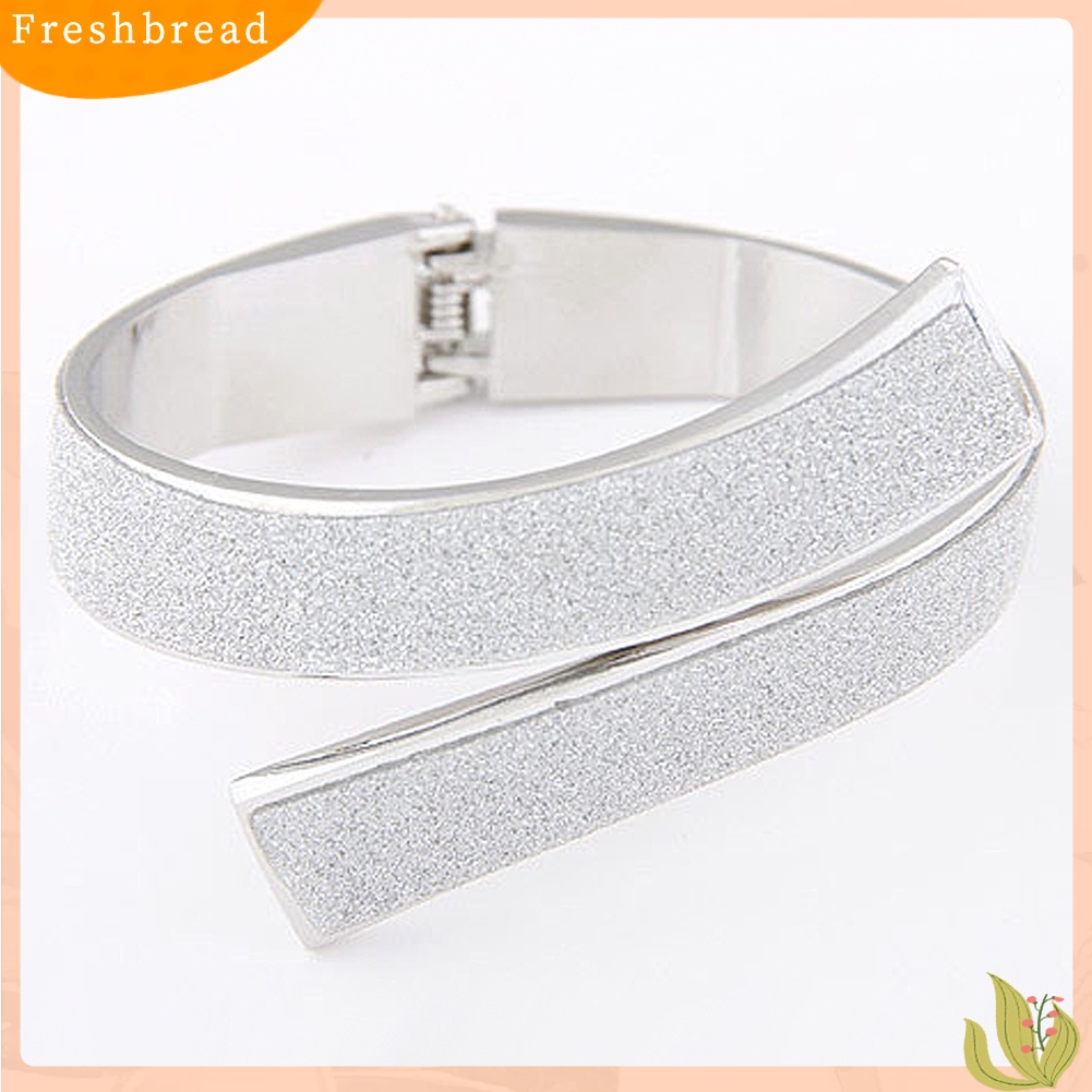 &lt; Freshbread &gt; Fashion Wanita Sederhana Elegan Glitter Terbuka Manset Gelang Bangle Perhiasan Hadiah