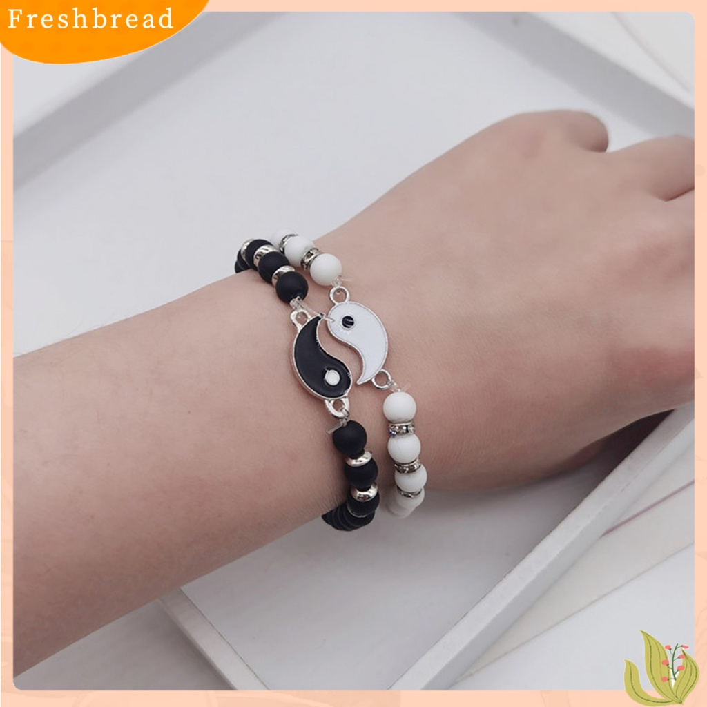 &lt; Freshbread &gt; Tai-Chi Yin Yang Couple Beads Dress-up Gelang Mewah Untuk Istri