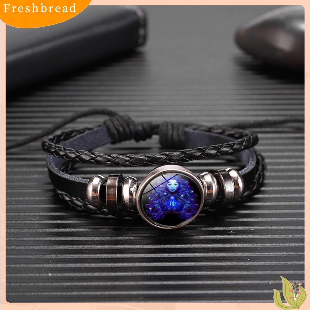 &lt; Freshbread &gt; Multilayer Charm Bracelet Adjustable Luminescent Twelve Constellation Braided Bracelet Untuk Kehidupan Sehari-Hari