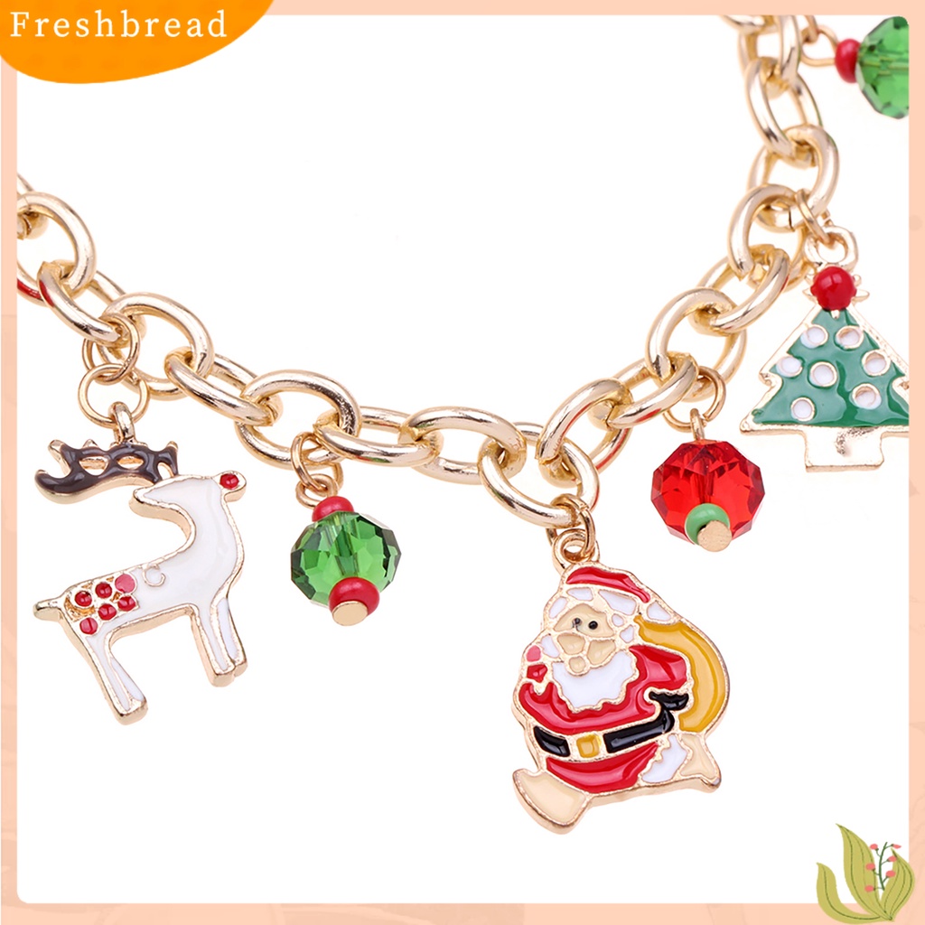 &lt; Freshbread &gt; Gelang Cuff Bangle Rantai Santa Clause Kreatif Halus Untuk Natal