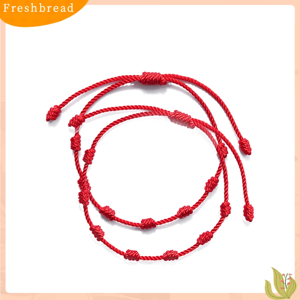 &lt; Freshbread &gt; 2Pcs Gelang Tali Merah Keberuntungan 7simpul Perlindungan Tali Jimat Hadiah Tahun Baru