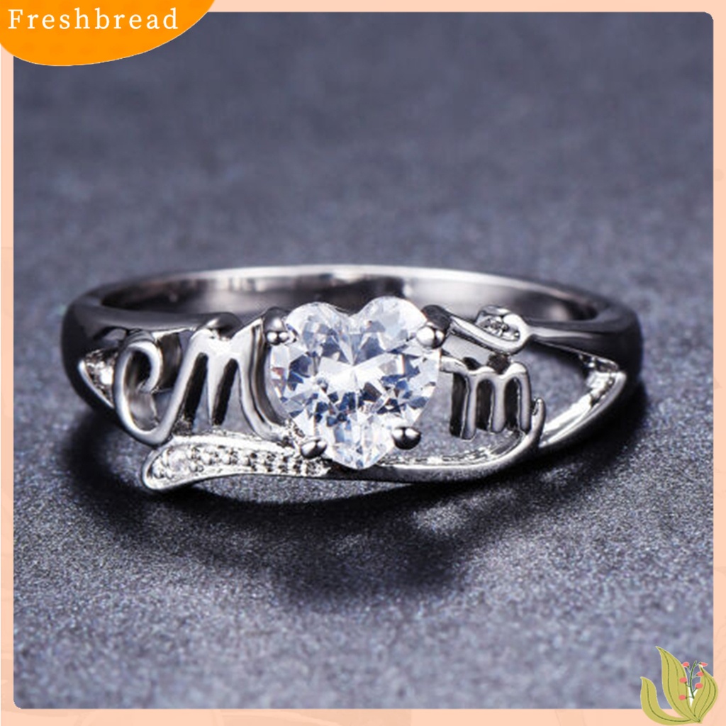 &lt; Freshbread &gt; Cincin Jari Fashion Bahan Alloy Halus Love Heart Ring Untuk Wanita