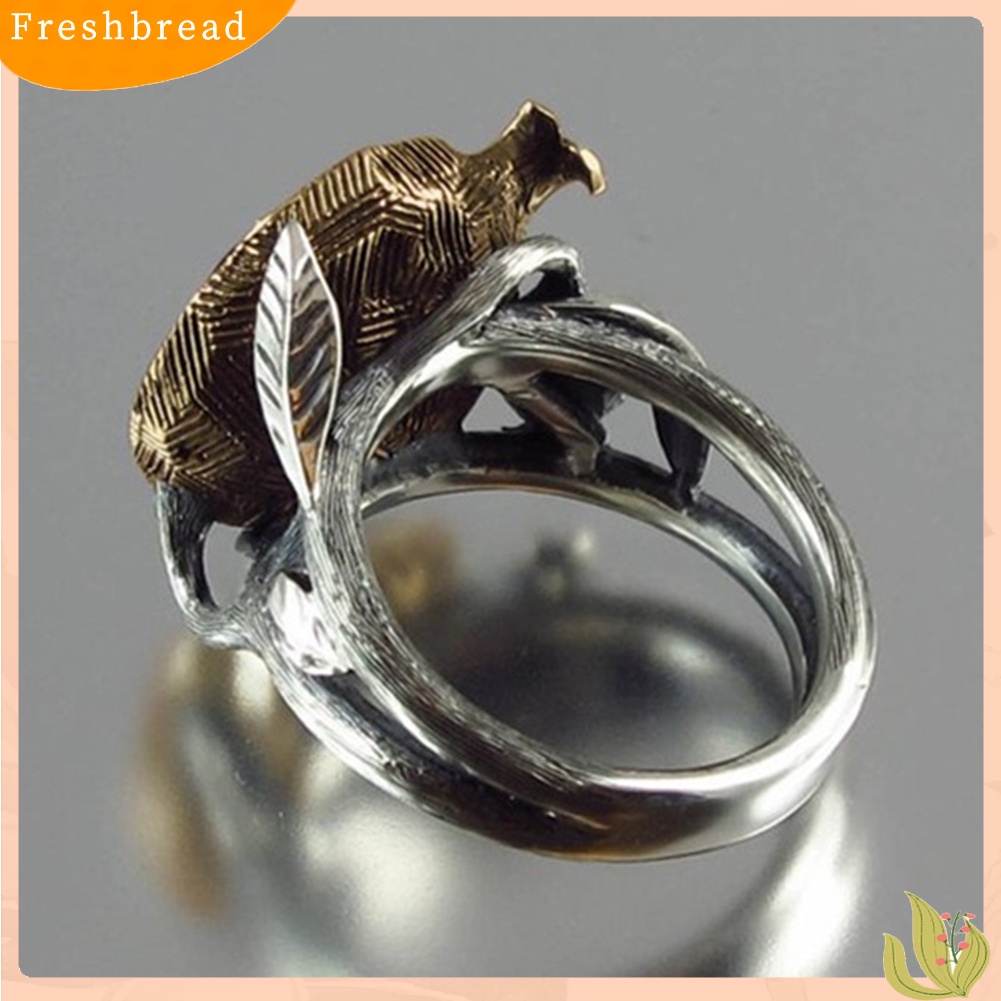 &lt; Freshbread &gt; Vintage Faux Gemstone Rotan Delima Cincin Wanita Pernikahan Pertunangan Perhiasan