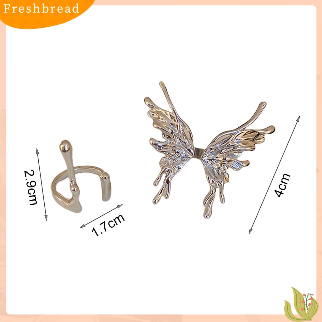 &lt; Freshbread &gt; Wanita Cincin Butterfly Pembukaan Berlebihan Adjustable Cincin Jari Berbentuk Tetesan Air Untuk Pacaran