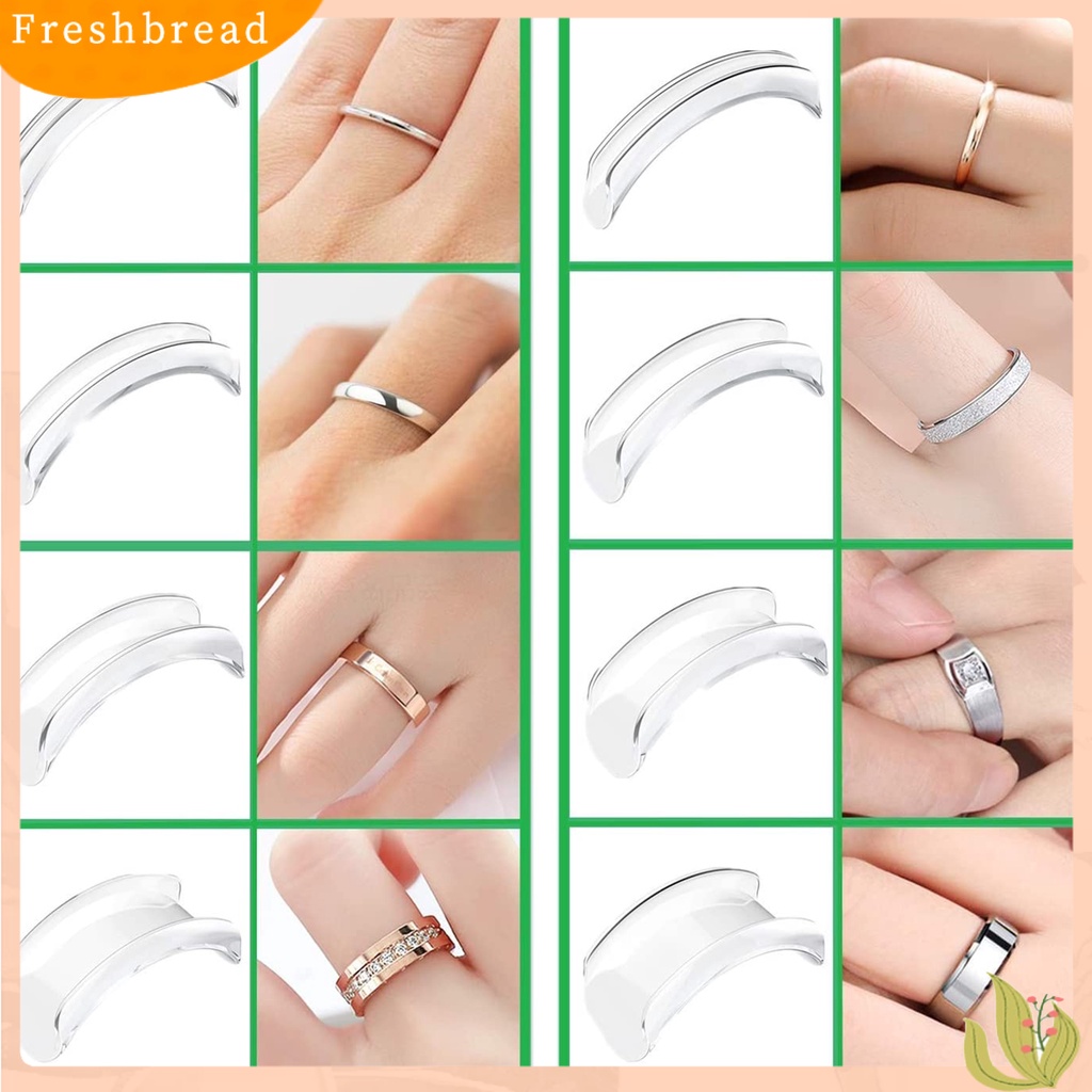 &lt; Freshbread &gt; 8Pcs Pengganjal Ukuran Cincin Transparan Pengecil Perhiasan Spacer Adjustment Cushion