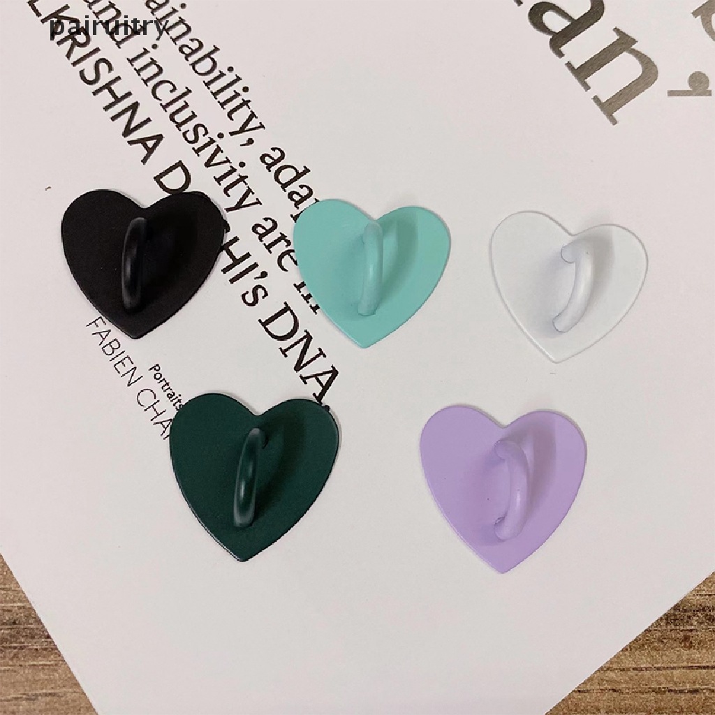 Prt Kawaii Perekat Logam Jantung Ponsel Pesona Holder Ponsel Case Jari Cincin Stand Hooks Gesper Ch Clasp Aksesoris PRT