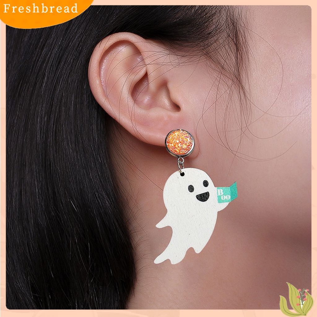 &lt; Freshbread &gt; 1pasang Anting Kreatif Pengerjaan Halus Indah Dekorasi Halloween Anting Labu Lucu Untuk Pesta