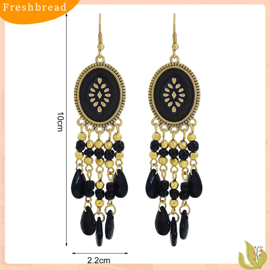 &lt; Freshbread &gt; 1pasang Anting Lady Bentuk Tetesan Air Gaya Etik Vintage Anting Menjuntai Portable Untuk Prom