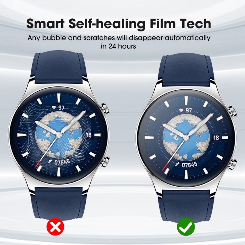 3pcs Clear All-Inclusive Edge Oil-proof Screen Protectors Repairable Bubble-free Watch Hydrogel Films Untuk Honor Watch GS 3i