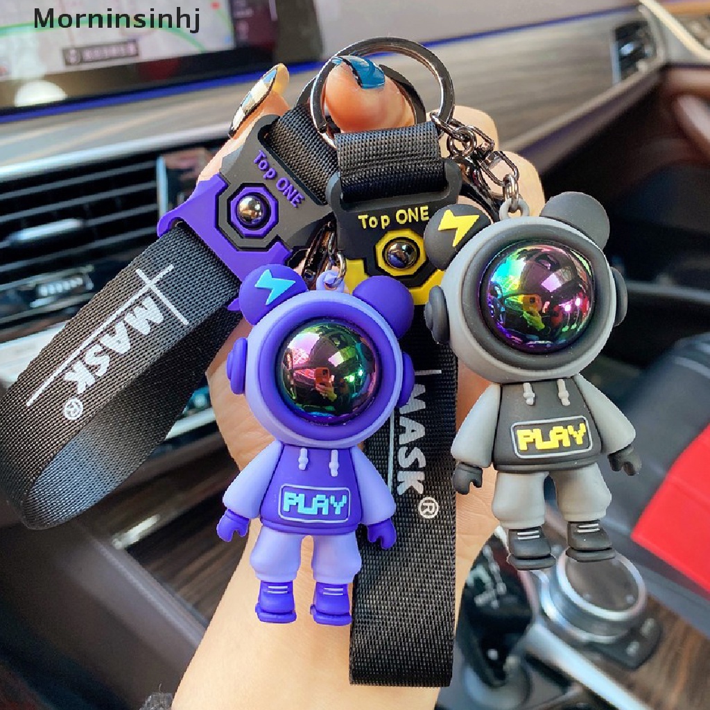 Mornin Kartun Beruang Petir Gantungan Kunci Boneka Beruang Astronot Lucu Keyring Bag Pendant Car Keyholder Bag Charm Aksesoris id