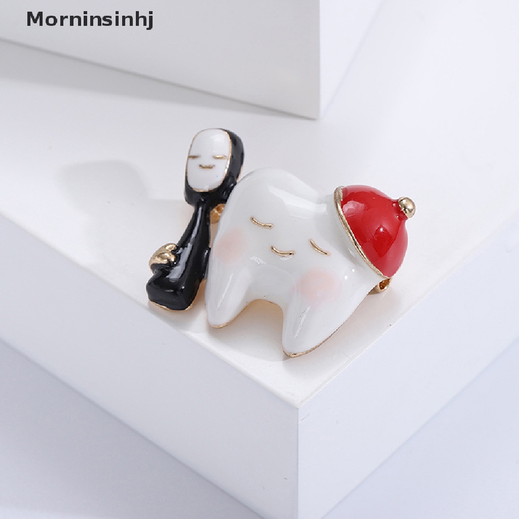 Mornin Pin Bros Gigi Enamel Lucu Untuk Wanita Fashion Perhiasan Gaun Pesta Mantel Aksesoris Hadiah id