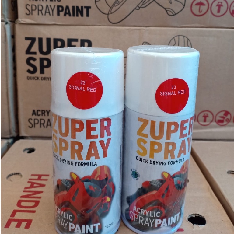 Zuper Spray Paint Pilok Pilox Warna Signal Red / Merah Cabe / Merah Ferarri (P 23) 150cc/150ml