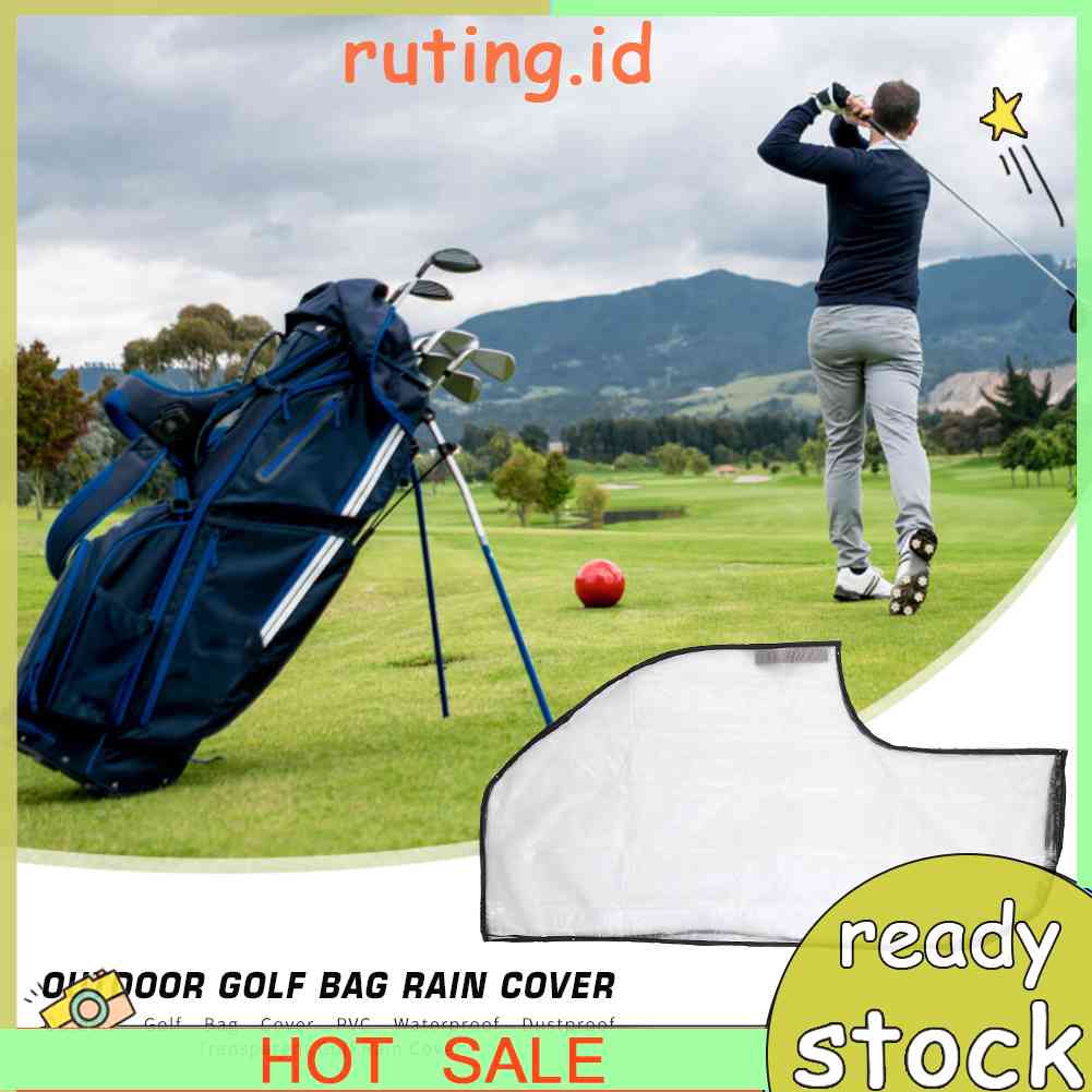 Outdoor Golf Cover PVC Waterproof Pelindung Penutup Hujan Golf Transparan