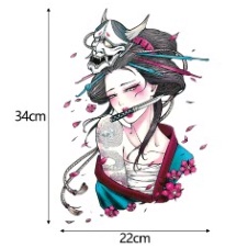 1pcs Reflektif Jepang Geisha Pesona Penutup Mobil Lecet Stiker Menggoda Jdm Mobil Pintu Jendela Stiker Motor Dekorasi Decal