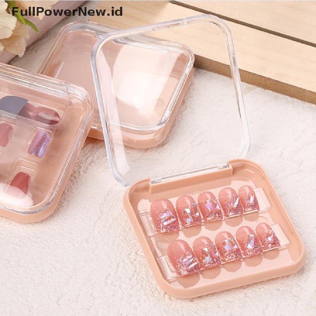 Power Nail Art Display Box Kotak Organizer Buffer Gerinda Files Alat Kuku Plastik ID
