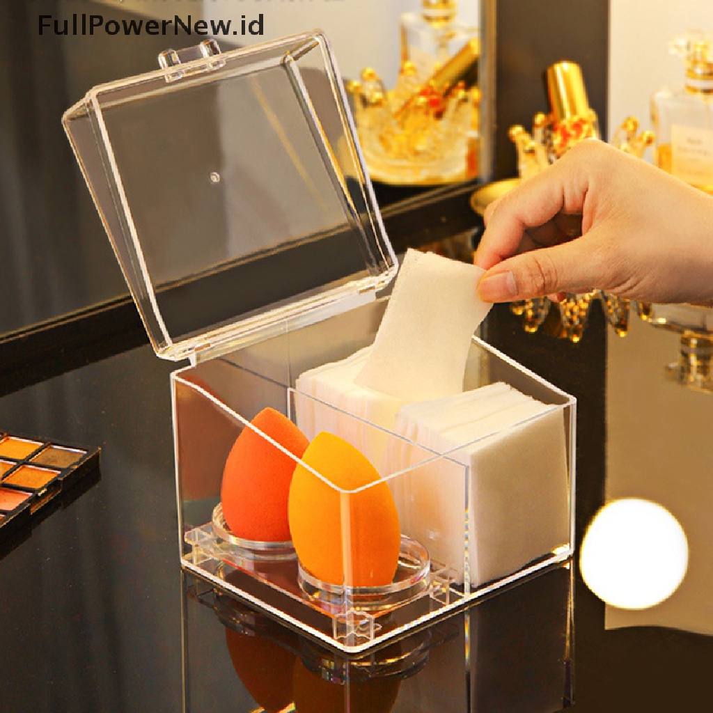 Power Acrylic Makeup Brush Holder Organizer Tempat Kosmetik Wadah Penyimpanan Bibir ID