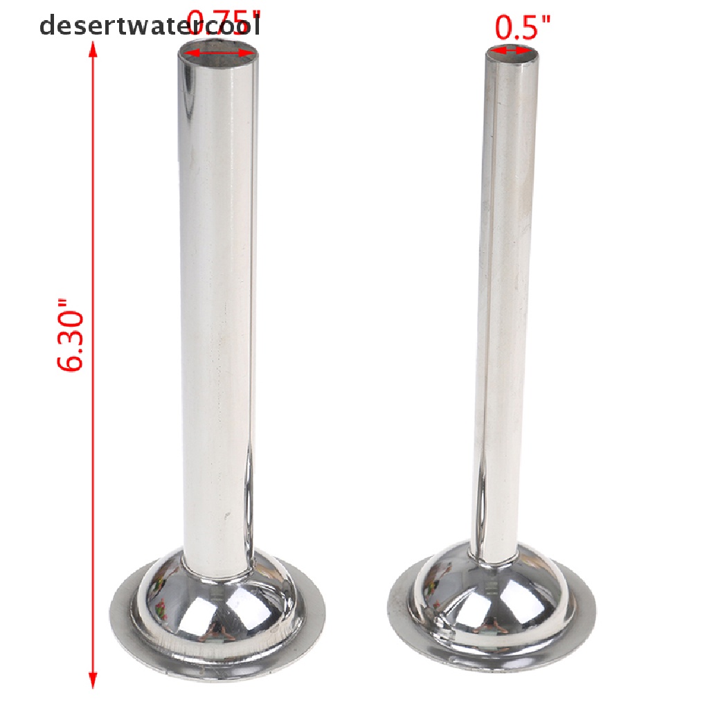 Deid 2xStainless Steel Sausage Stuffer Attachment Isian Tabung Cocok Untuk Martijn Penggiling Makanan