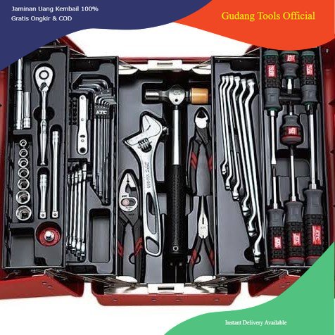 KUNCI KTC TOOLS SET, MECHANIC TOOL SET ( 53PCS ) SQ 3/8 SK3536P KTC ORIGINAL JAPAN