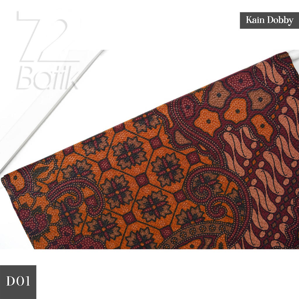 KAIN BATIK PREMIUM Dobby Motif Sekar Jagad Warna Orange Coklat Maroon 723372 Cap 72 Jarik Jarit Samping Kebat Panjang Batik Dobby Modern Premium Bahan Seragam Batik Pernikahan Kantor Keluarga Murah Kamen Jadi Batik Bali Lembaran