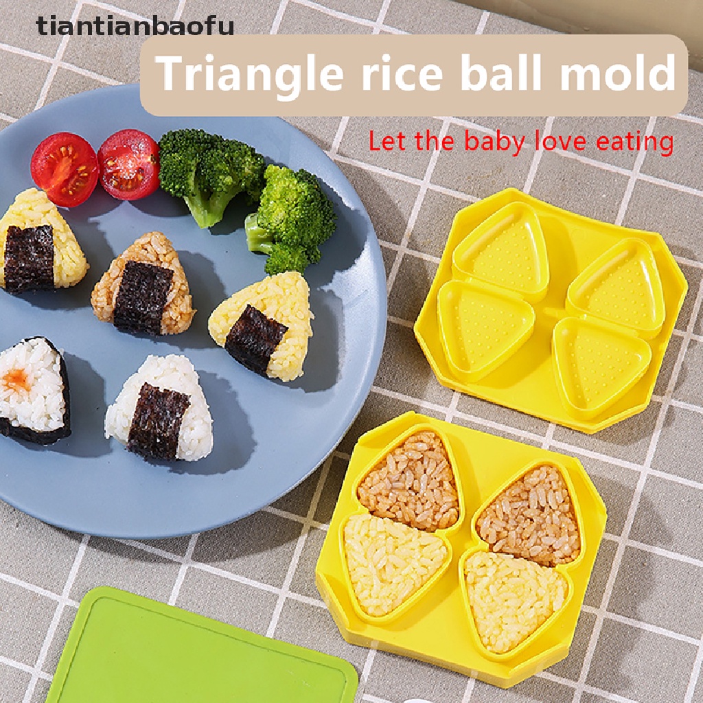 [tiantianbaofu] 1set Rice Ball Cetakan Bento Maker Alat Masak Sushi Rice Mold Gadget Dapur Butik