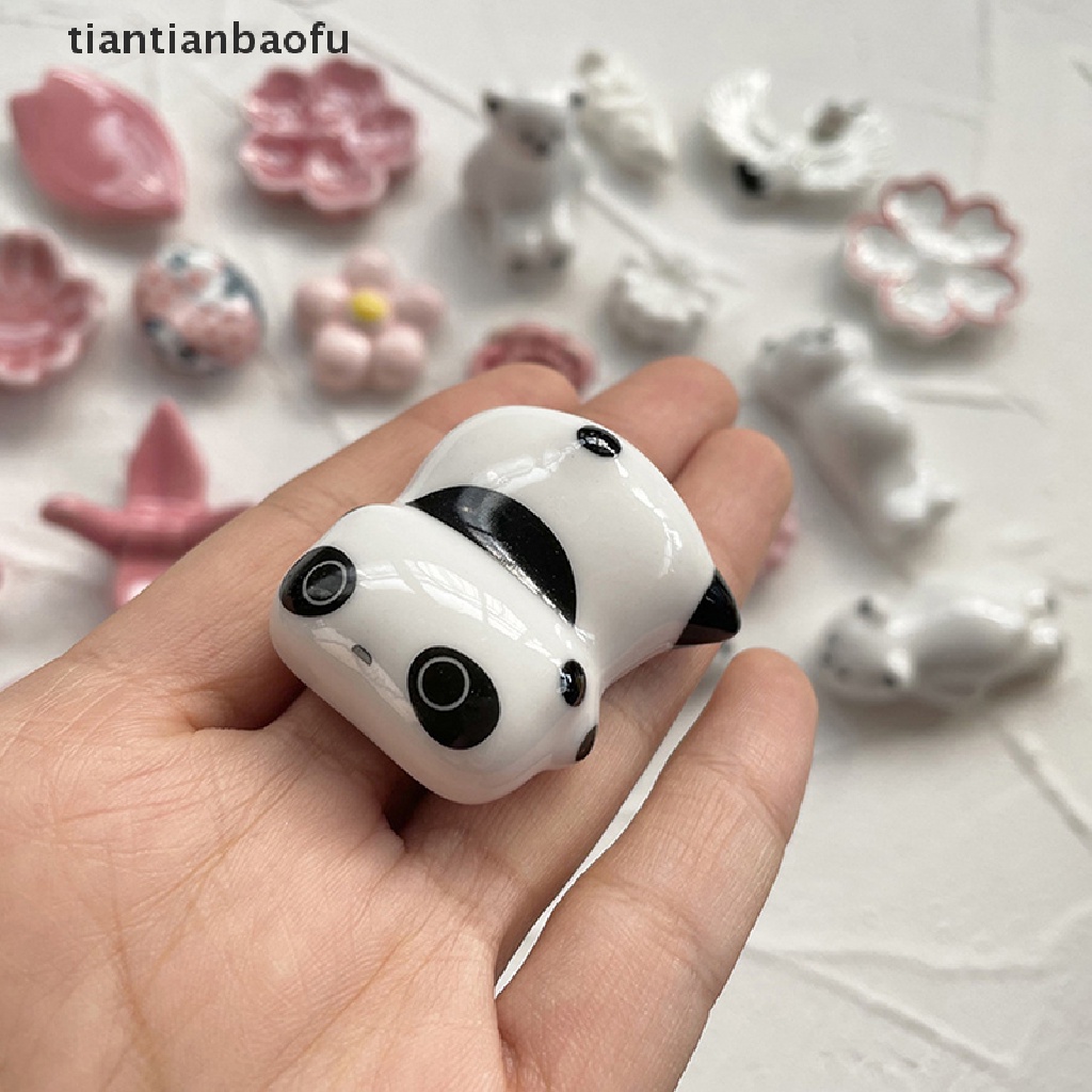 [tiantianbaofu] Chop Rest Keramik Holder Panda Chops Rest Sumpit Makan Stand Butik