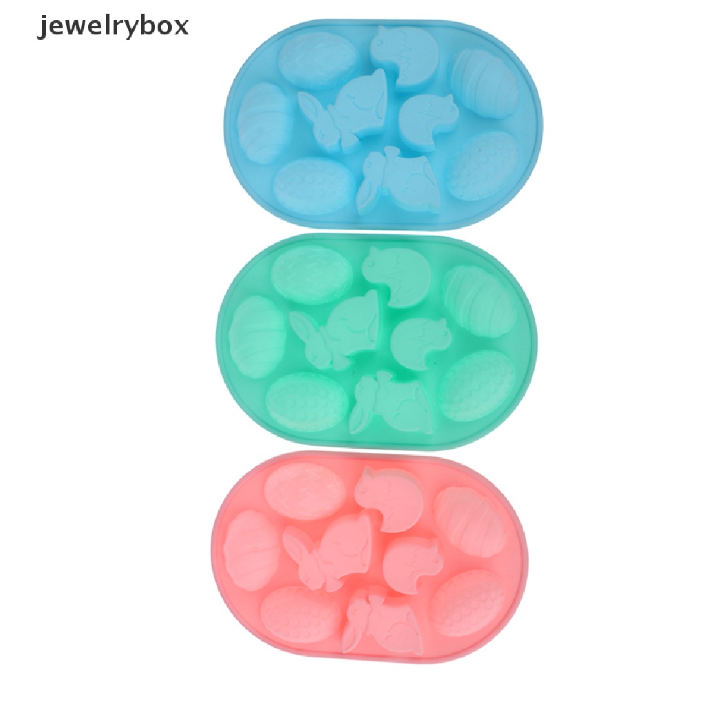 [jewelrybox] Easter Silicone Mold Rabbit Colored Egg Cetakan Kue Coklat Baking Tools Butik