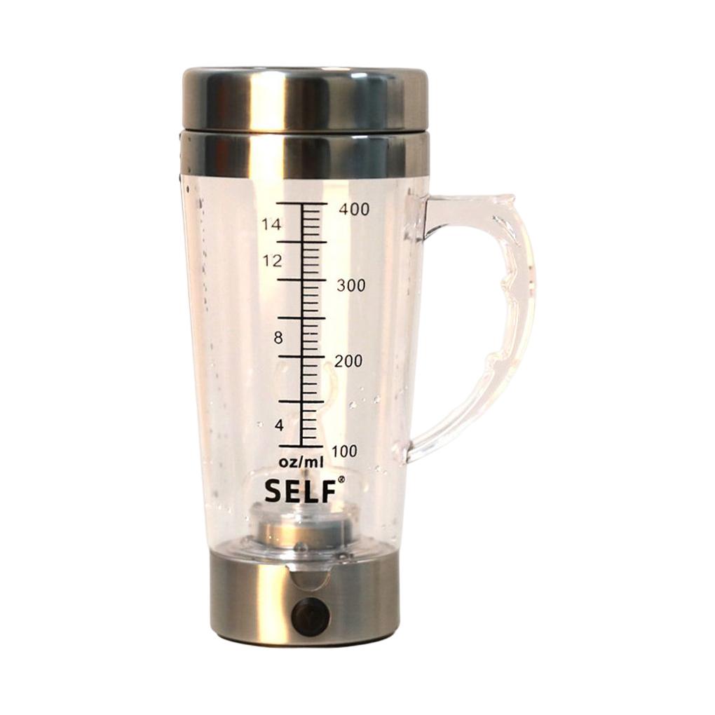 400ml Electric Automatic Shaker Grain Protein Powder Mixer Movement Dengan Skala Cangkir Kopi Botol Air Gadget Dapur