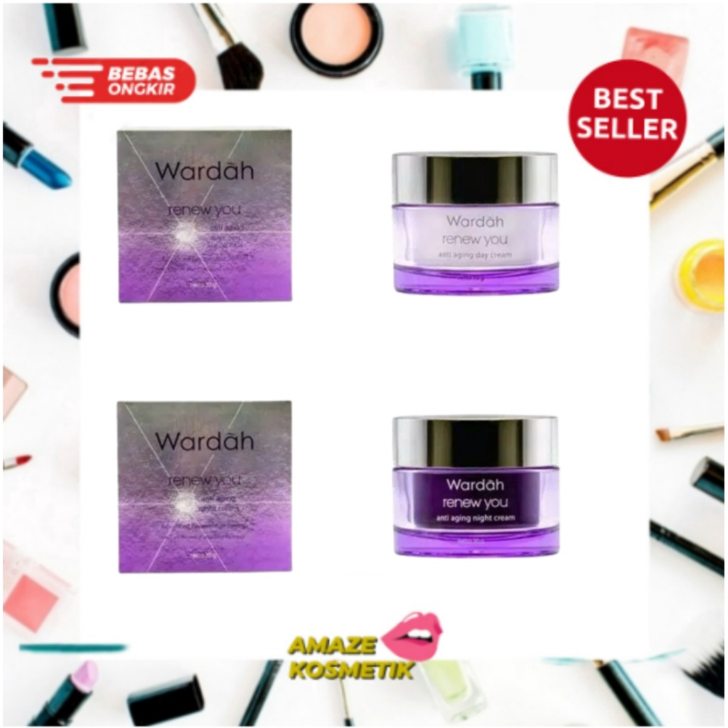 WARDAH Renew You Anti Aging Day Night Cream 30gr - Amaze_Kosmetik