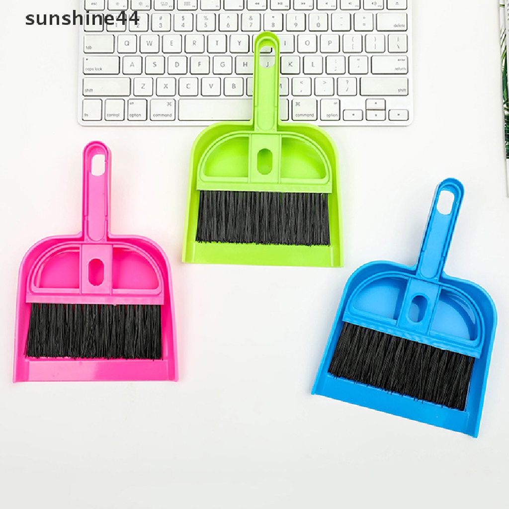 Sunshine Sikat Pembersih Mini Sapu Pengki Set Desktop Sweeper Alat Pembersih Sampah ID