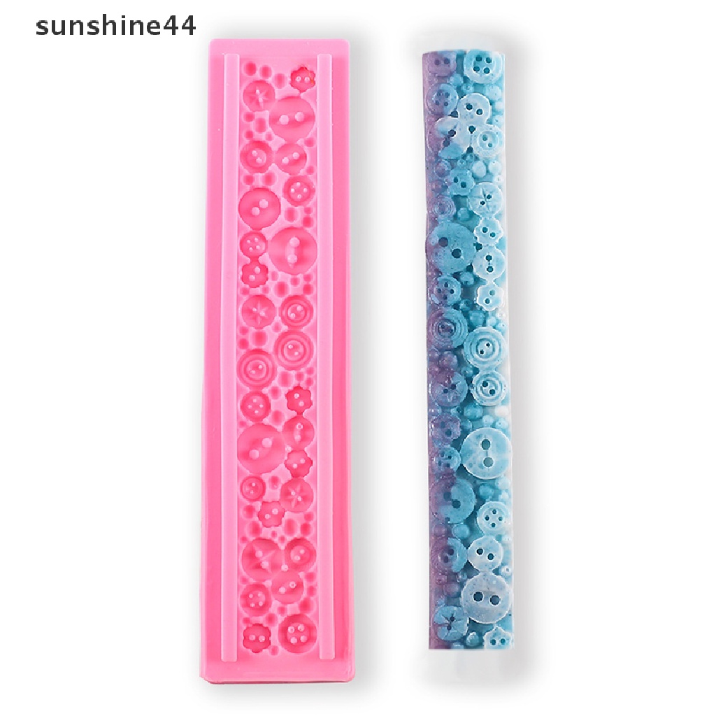 Sunshine Strip Panjang Renda Cetakan Silikon Pernikahan Fondant Kue Border Sugarcraft Candy Mold ID