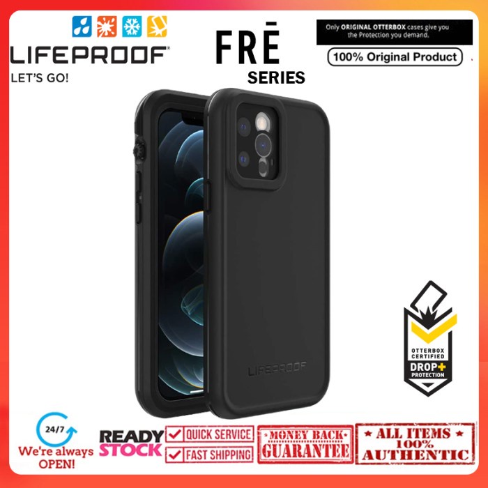 Original Case iPhone 12 Pro Max / 12 Pro / 12 Mini LIFEPROOF FRE Series Casing - iPhone 12ProMax