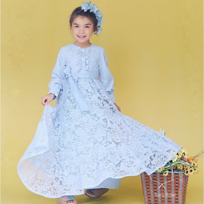 GAMIS  ANAK / DRESS ANAK & DEWASA "' ALINEA "' WARNA BIRU FROZEN