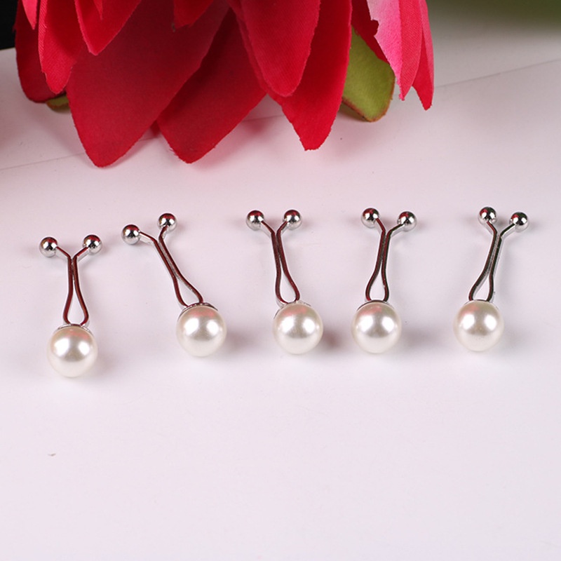 Ladies Hijab U Shaped Pearl Clip Ladies Klip Leher Aksesoris Jilbab