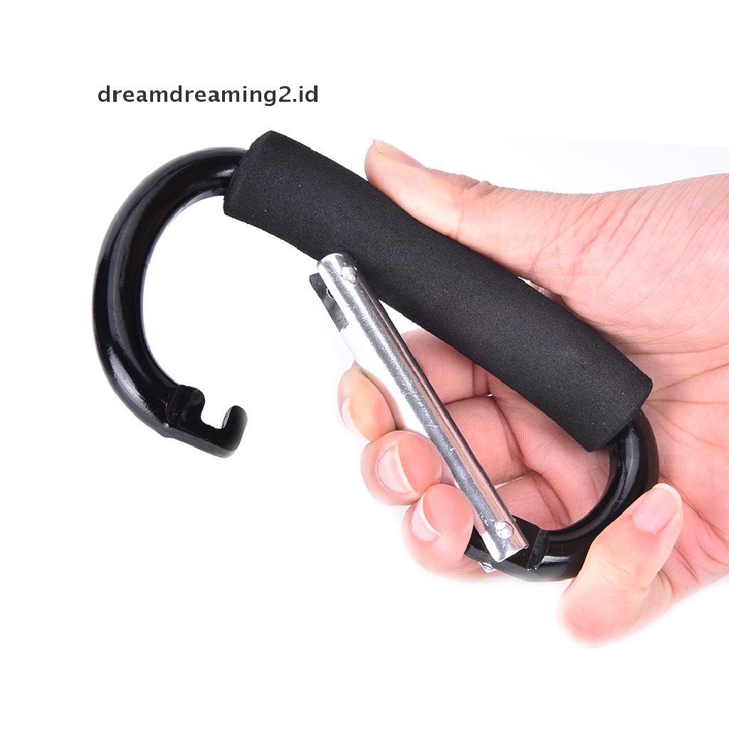 (hot) Pram Kursi Dorong Shopping Bag Hook Carabiner Besar D Ring Buggy Mummy Clip//