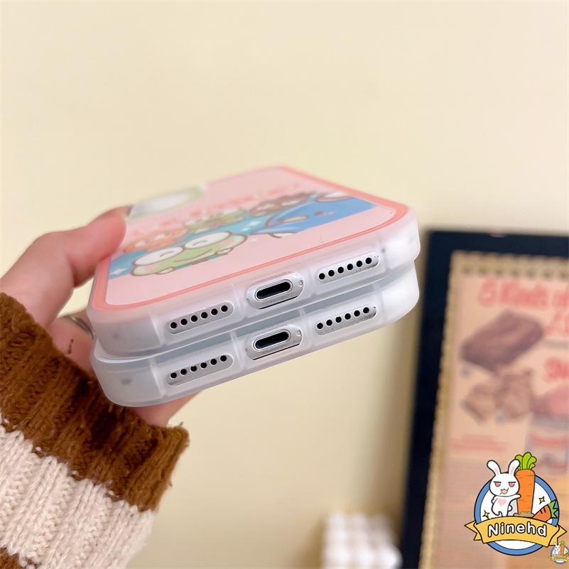 IPHONE Casing Kompatibel Untuk Iphone14 13 12 11 Pro Max X Xr Xs Max SE 8 7 6 6s Plus Kartun Lucu Macaron Warna Permen Casing Ponsel Lembut Pelindung Lensa Bumper Shockproof Cover Pelindung