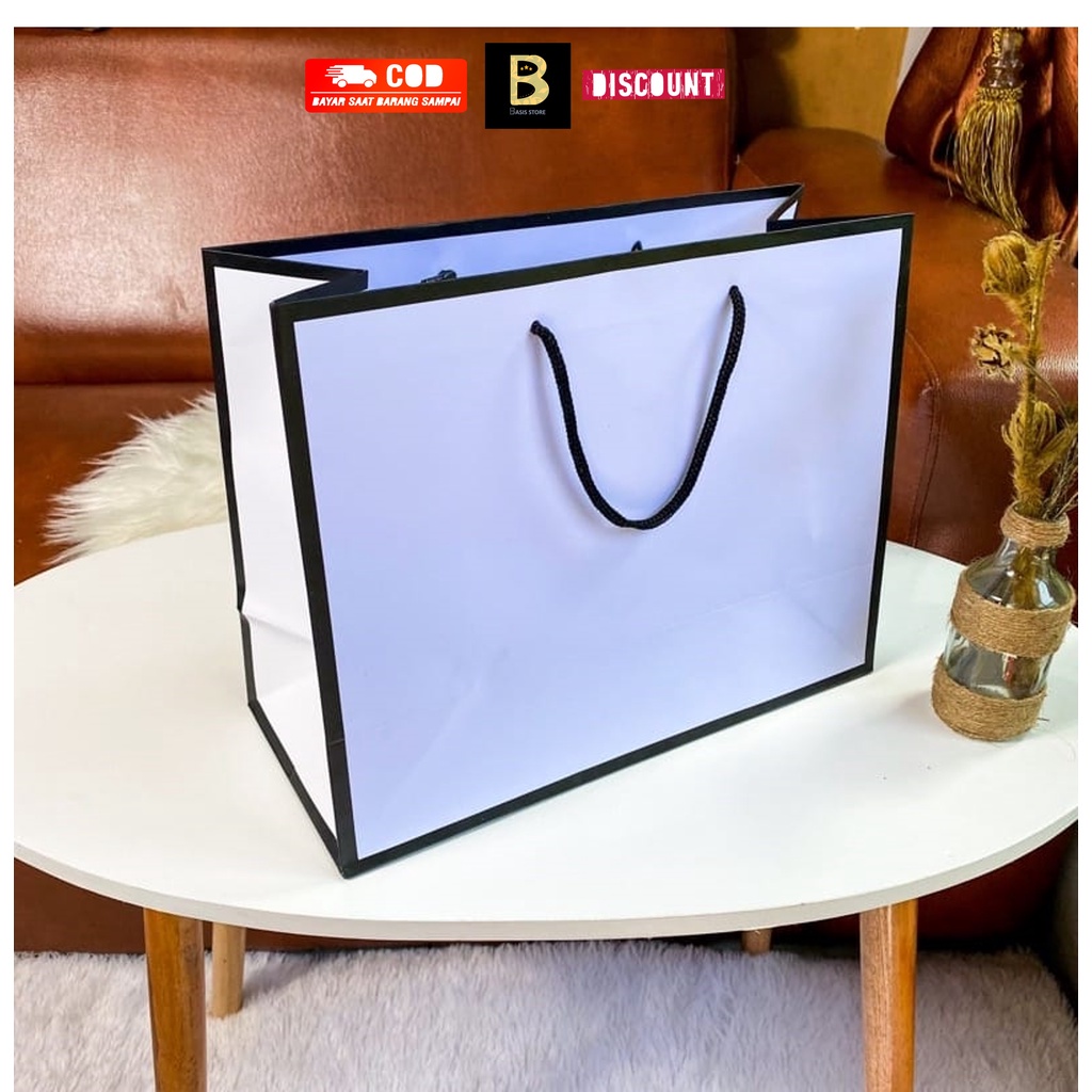 

Paperbag Paper Bag Super Premium Tebal Elegant 32,5x25x14 Paper Bag Kado Custom Wedding Tas Souvenir Kado Kertas Ulang Tahun