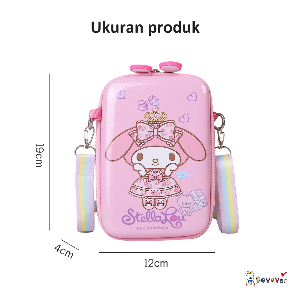 BEVAVAR Tas Selempang Karakter Tahan air/ Sling Bag Lucu / Tas Slingbag Hardcase Anak