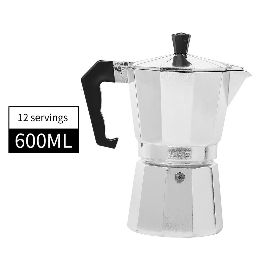 Aluminium Coffee Maker Italian Espresso Latte Aman Anti Panas Percolator Kettle Universal Octagonal Untuk Dapur Rumah Kantor