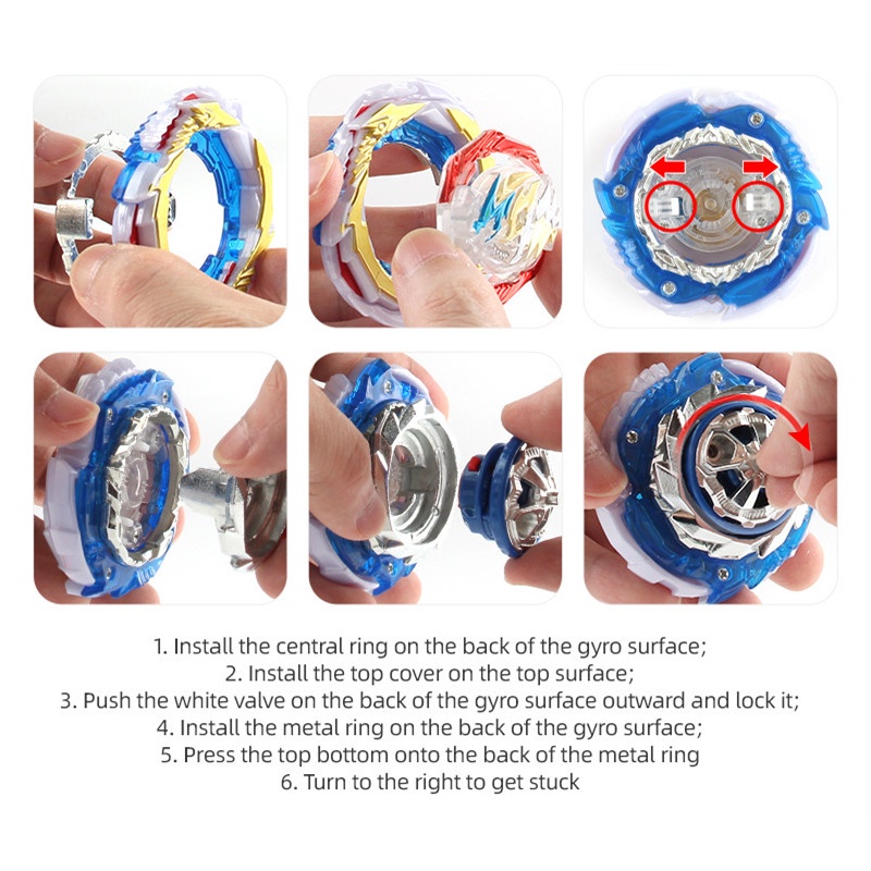 Single DB B-199 Beyblade Burst Gatling Dragon Dengan Evolution GEAR Karma Charge Metal '-10 Spinning Tops Tanpa Peluncur