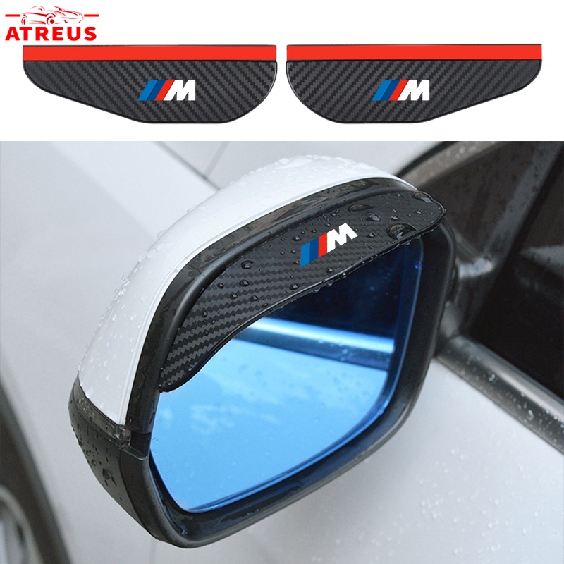 2pcs BMW M Serat Karbon Kaca Spion Mobil Alis Hujan Rainproof Cover Untuk E36 E46 E30 E90 F10 F30 E39 E60 X1 E84 F48 F25 X3 E83 X5 F15