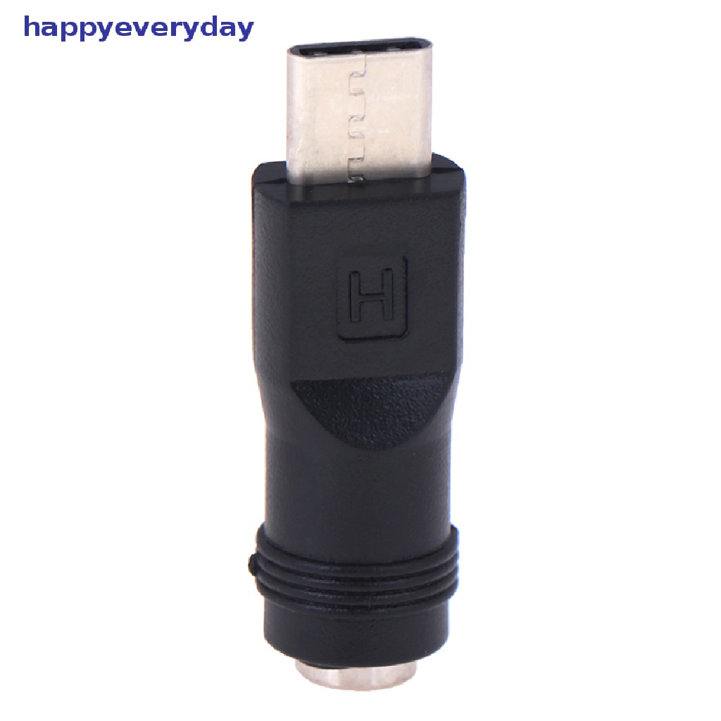 [happy] 1pcs jack Female 5.5 * 2.1mm Ke Type-C 3.1 Male Plug 90per180derajat Adaptor DC [ID]