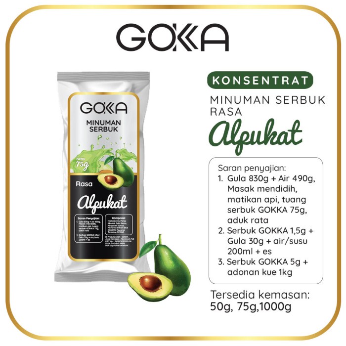 

✨NEW✨ -Gokka Bubuk Minuman Rasa Alpukat / Avocado Powder Drink- 2.2.23