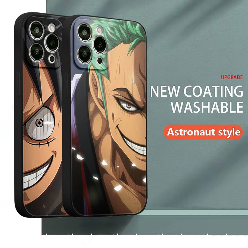 Casing Anime One Piece Luffy Solon Trendi Oppo A17 A95 A54 A12 A57 A55 A53 A15 A94 A96 A7 A16 A76 A31 Reno 8T 8 7 6 5F 5 A5 A52 A5s A3s A16E A36 A9 A74 Casing Tepi Lurus