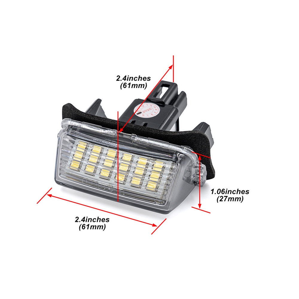 2pcs Untuk Toyota Yaris Camry Corolla Prius Ractis Verso Putih LED Plat Lampu Nomor Plat Lampu