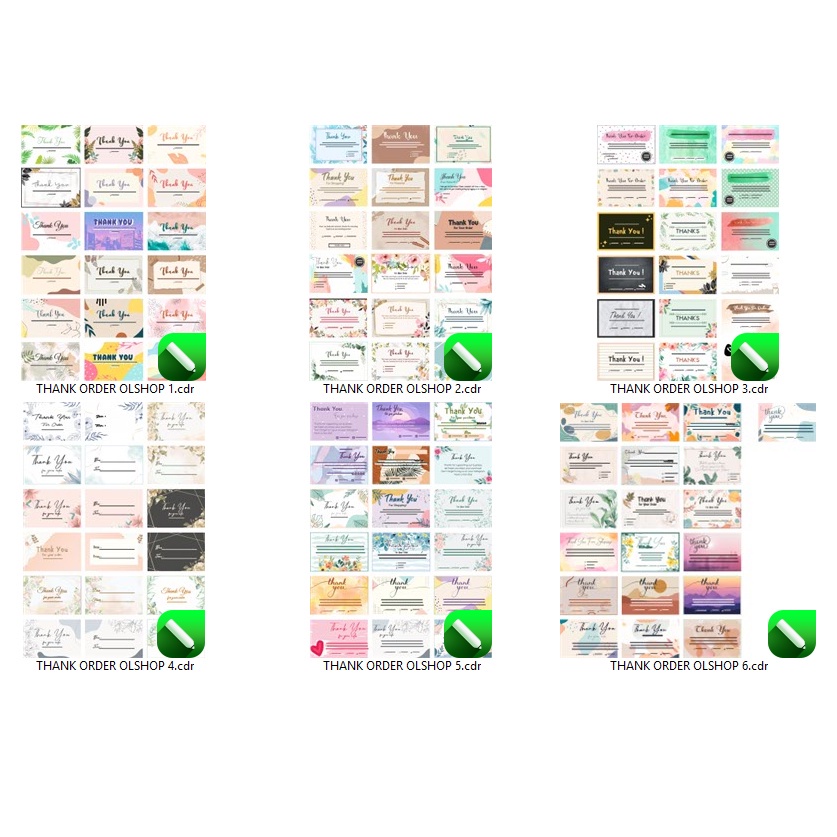 70 Desain Thanks Order CorelDraw v15
